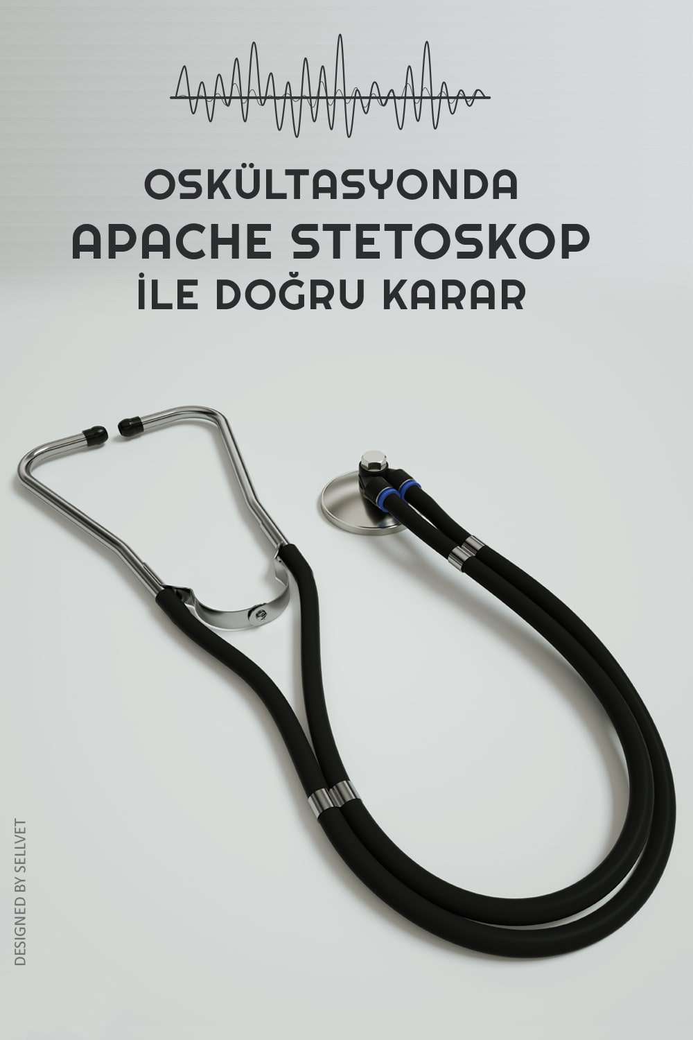 Oskültasyon için Kaliteli stetoskop Apache 2 model