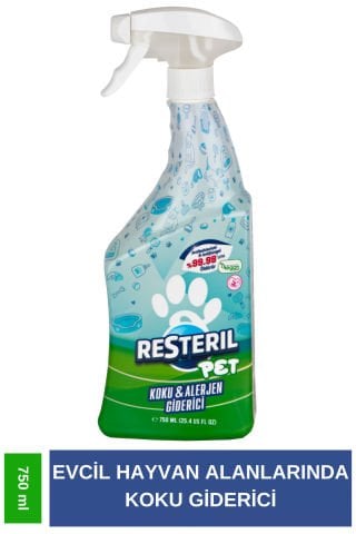 Antibakteriyel Parfümsüz Kedi Kumu ve Tuvaleti Koku Giderici Sprey Yatak Mama Kabı Temizleyici 750ml