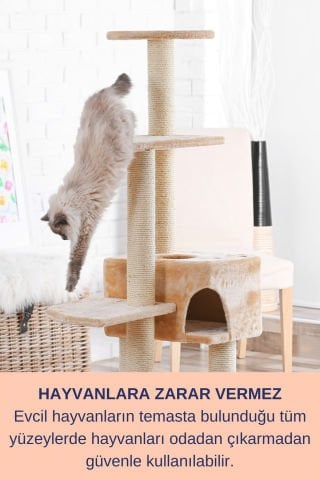 Antibakteriyel Parfümsüz Kedi Kumu ve Tuvaleti Koku Giderici Sprey Yatak Mama Kabı Temizleyici 750ml