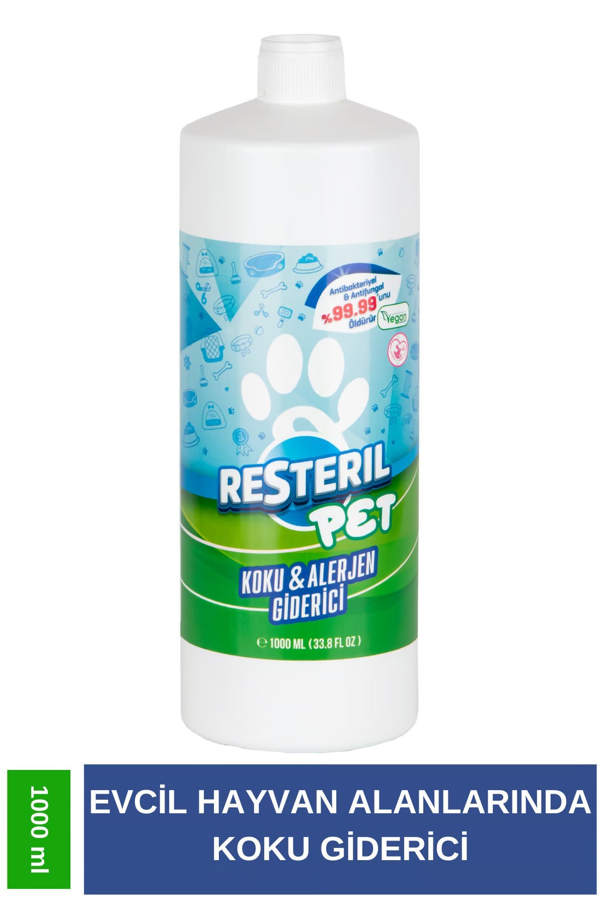 Antibakteriyel Antifungal Kedi Koku Giderici Kedi Alerji Giderici Evi Yatağı Su Kabı Hijyeni 1000ml