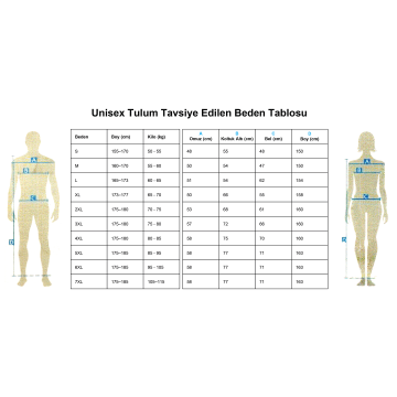 Rüzgar ve Su Geçirmez Tulum 6XL