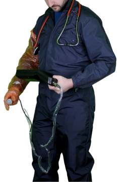 Veteriner Tulumu - Lamineli Su ve Rüzgar Geçirmez Kapşonlu Tulum