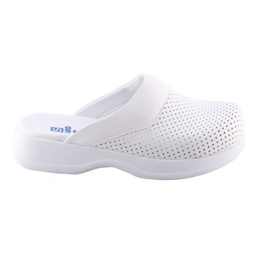 Deri Medikal Beyaz Terlik