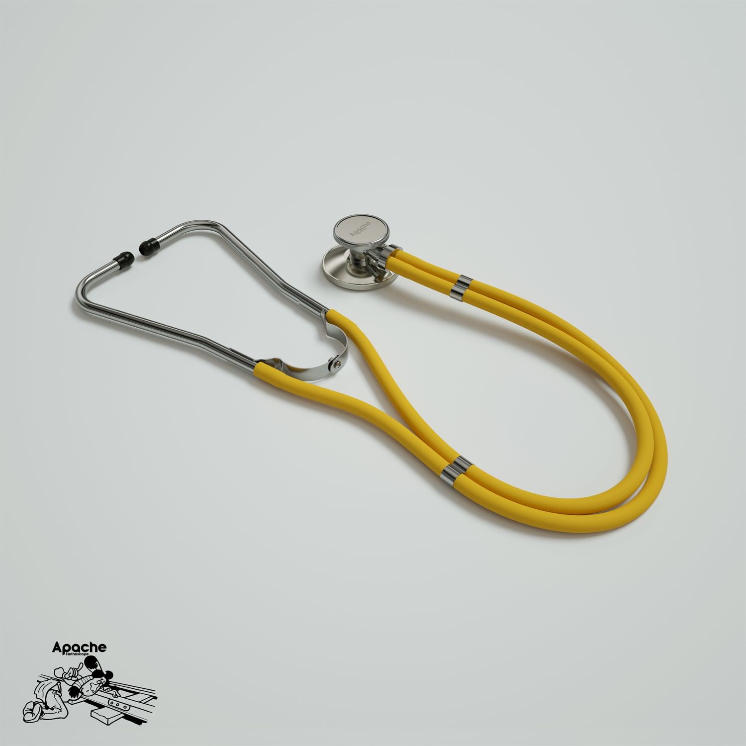 Selvet Apache III Çift Taraflı Stetoskop - Pediatrik Stetoskop Sarı