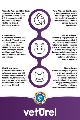Günlük Kedi Yüz Temizleme Kulak Burun Göz Ağız Çene Aknesi Gözyaşı Lekesi Bakım Spreyi 3x100ml