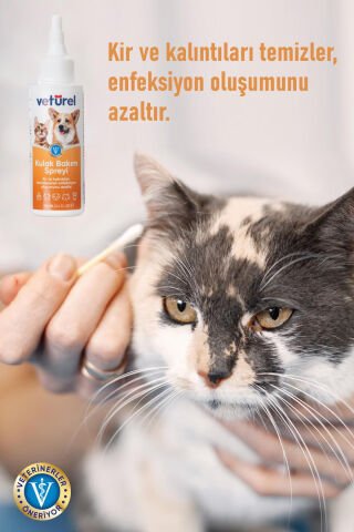Kedi Kulak Temizleme Damlası Köpek Enfeksiyon Kaşıntı Kedi Kulak Uyuzu Koku Önleyici Bakım 3x100ml