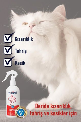 Kedi Köpek Yara Deri Günlük Bakımı Saf Hipokloröz Yanık Kızarıklık Tahriş Hot Spot Yara Spreyi Refil